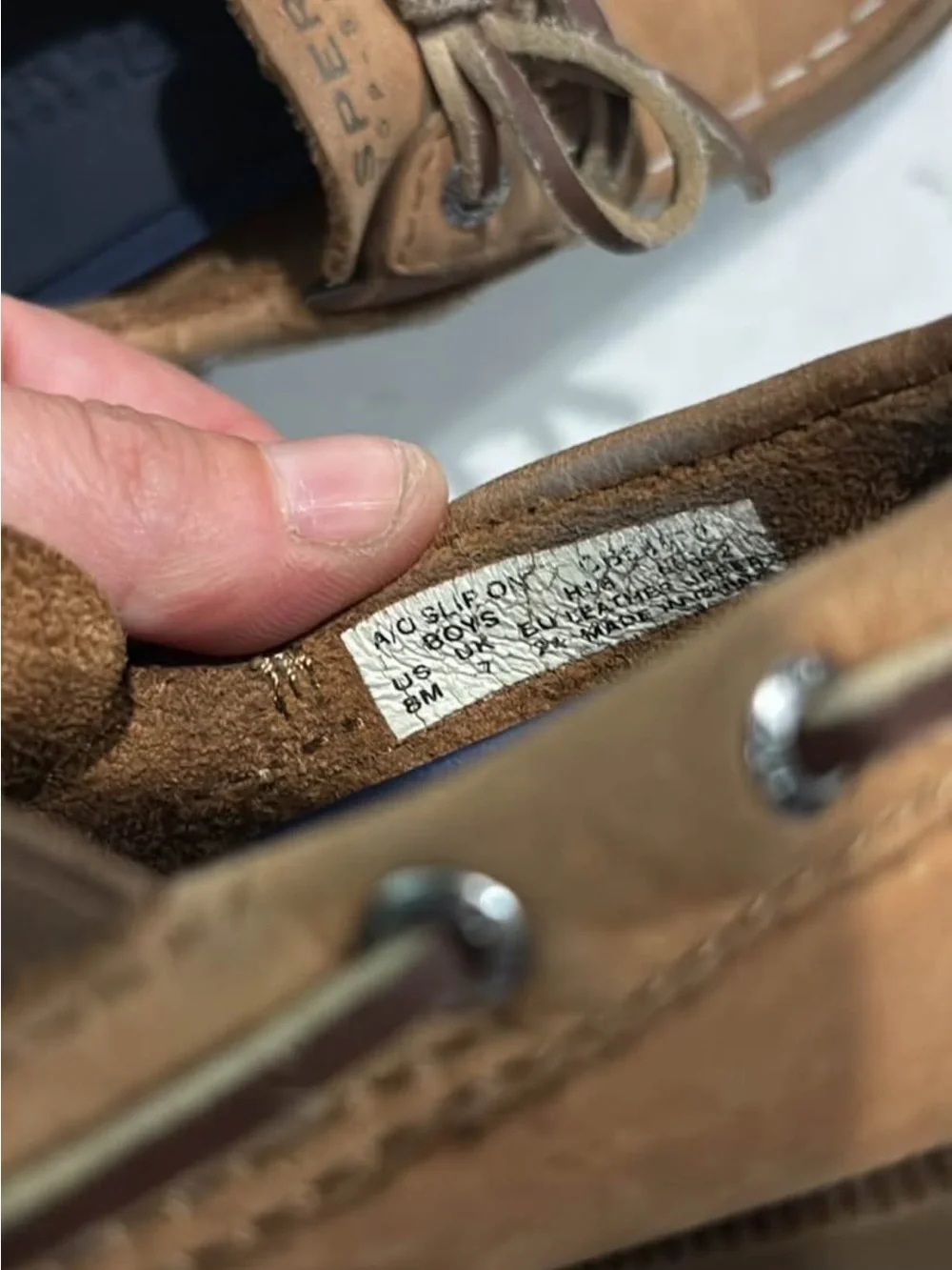 Sperry Tan Leather Boat Shoes